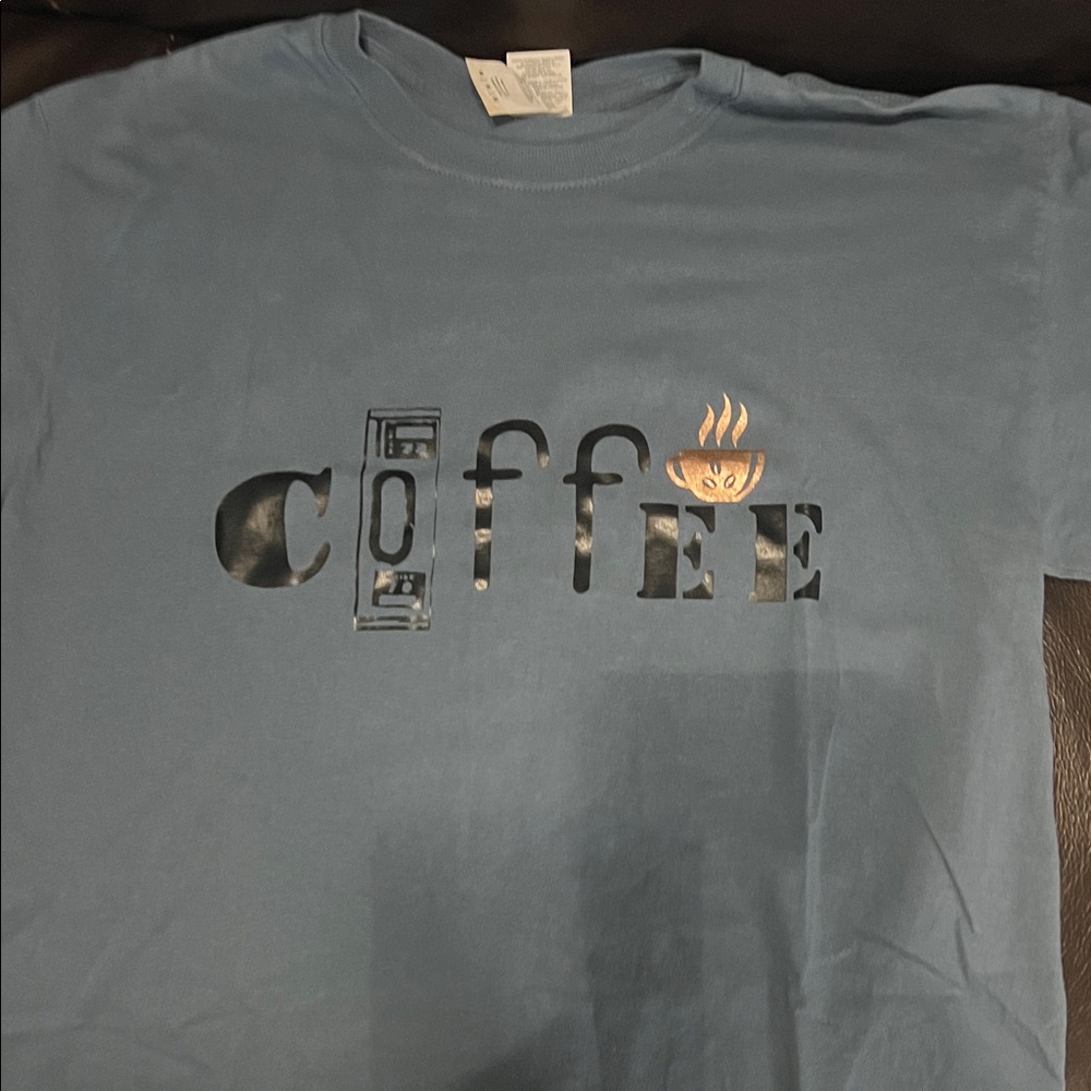 Gildan Blue Coffee Graphic Tee